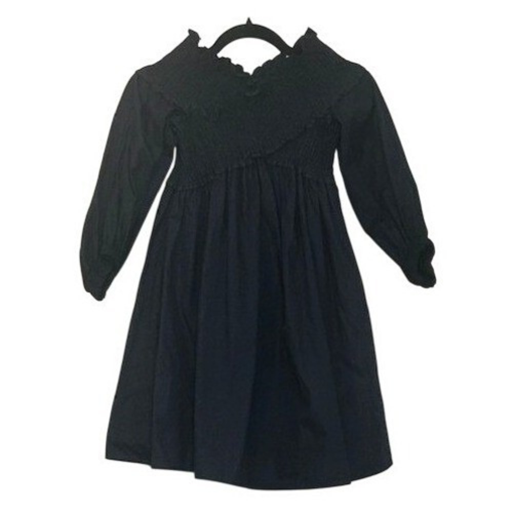 Zara Basic Black Mini Dress Sz S Smocked‎ Off-the-Shoulder Cotton Ruffle Goth